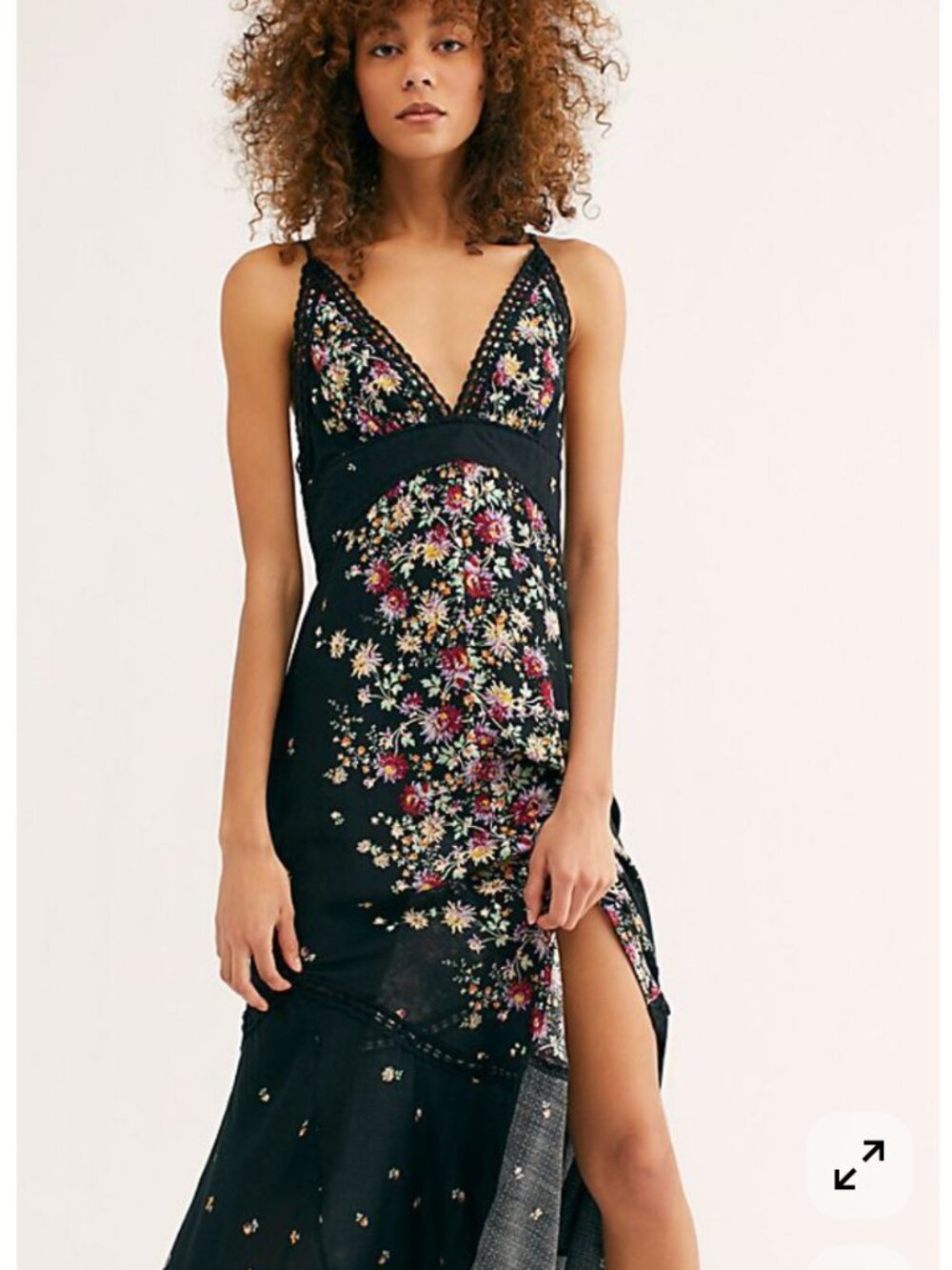Free People Paradise Printed Maxi Slip Dress S/XS Great condition